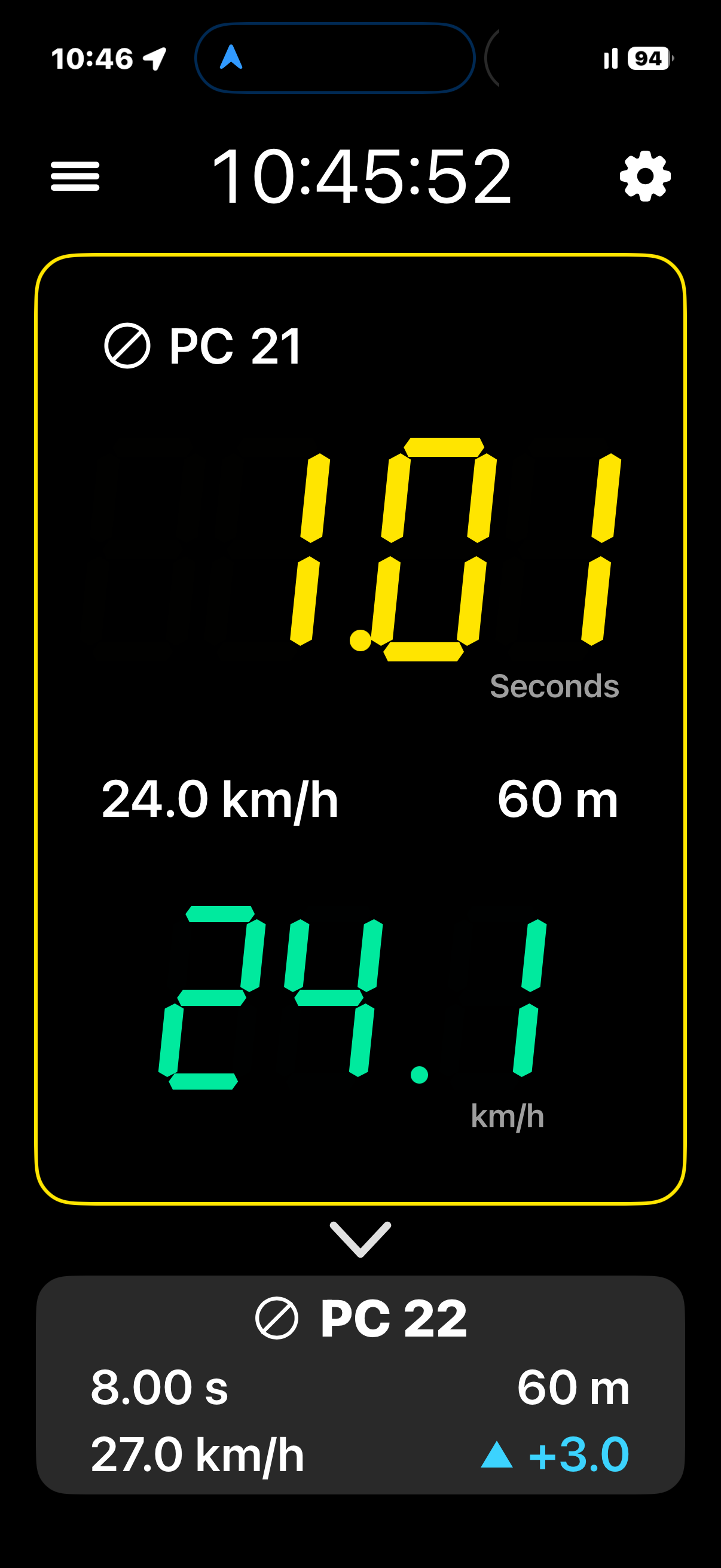 EZ Rally Timer PC competition screen